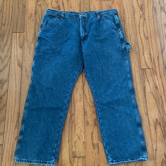 Wrangler Men’s fleece lined carpenter jeans - Picture 3 of 8